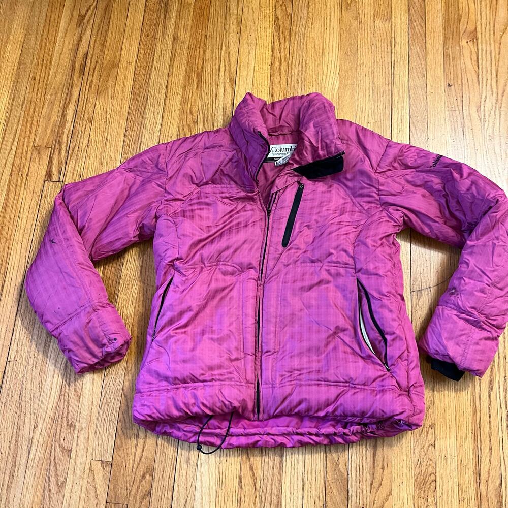 Columbia Coat Womens Large Pink Down Puffer Coat **